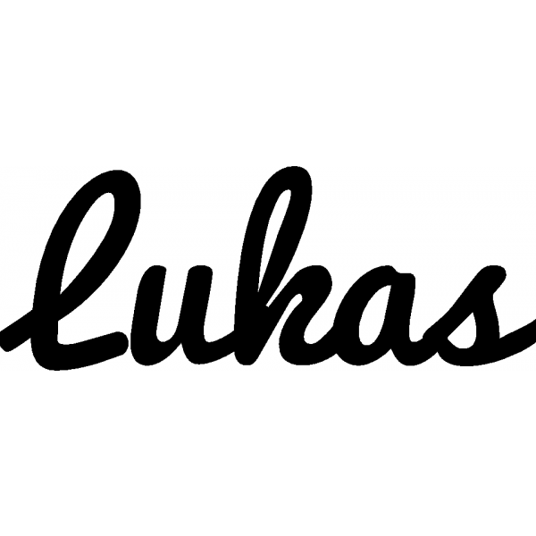 Lukas - Schriftzug aus Buchenholz