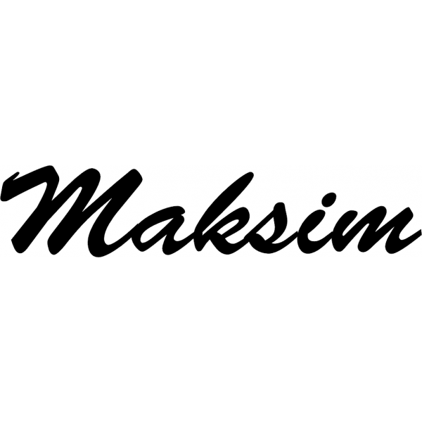 Maksim - Schriftzug aus Buchenholz