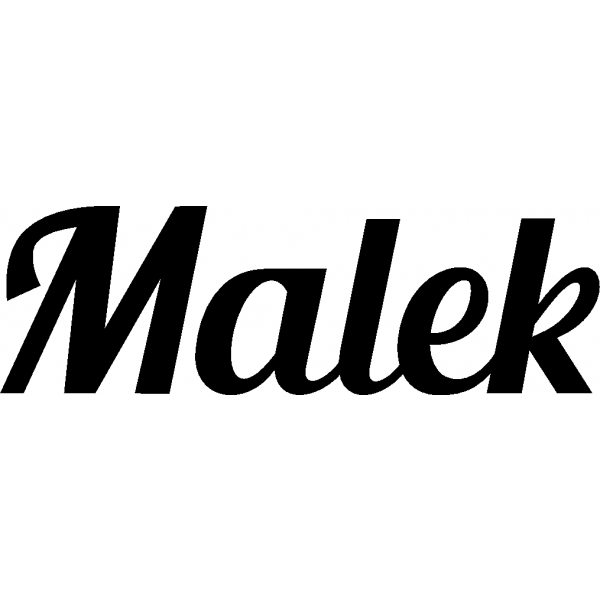 Malek - Schriftzug aus Buchenholz