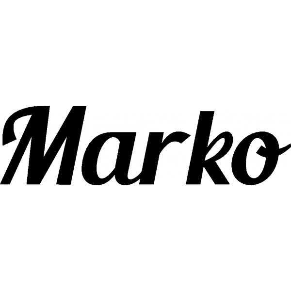Marko - Schriftzug aus Buchenholz