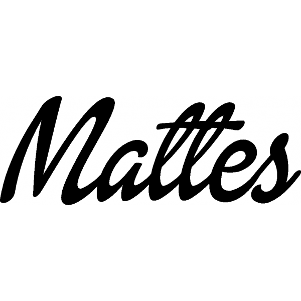 Mattes - Schriftzug aus Buchenholz