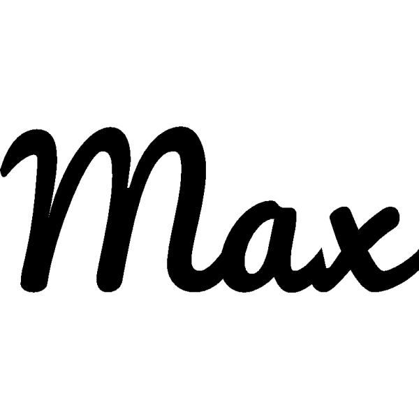 Max - Schriftzug aus Buchenholz