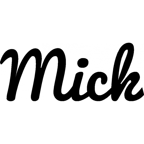 Mick - Schriftzug aus Buchenholz