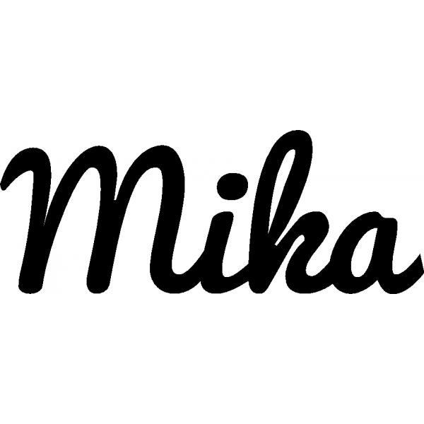 Mika - Schriftzug aus Buchenholz
