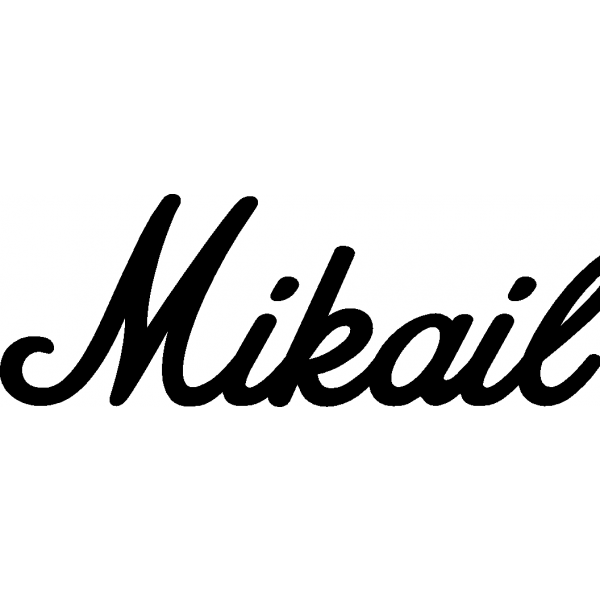 Mikail - Schriftzug aus Buchenholz
