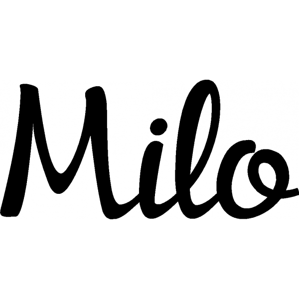 Milo - Schriftzug aus Buchenholz