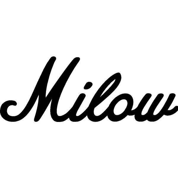 Milow - Schriftzug aus Buchenholz