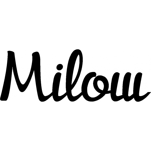 Milow - Schriftzug aus Buchenholz