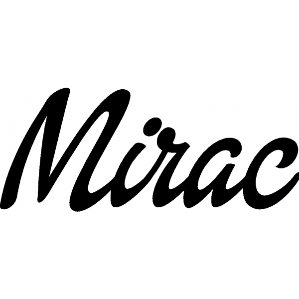 Mirac - Schriftzug aus Buchenholz