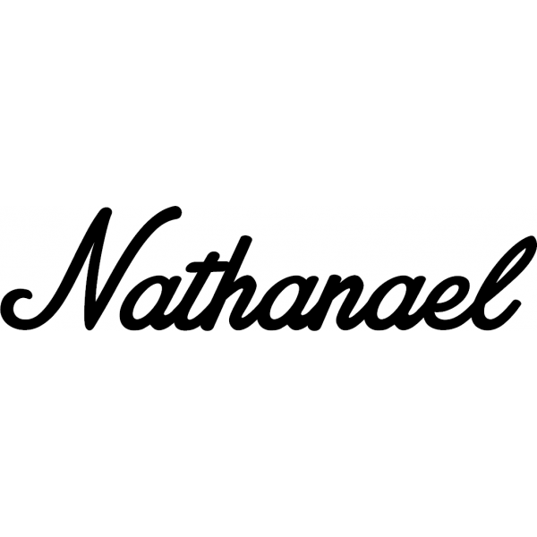 Nathanael - Schriftzug aus Buchenholz
