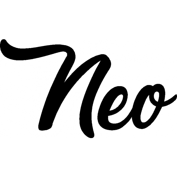 Neo - Schriftzug aus Buchenholz