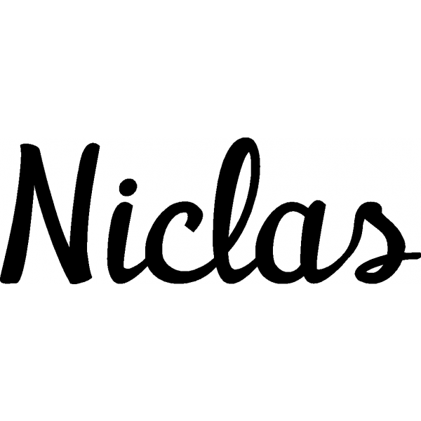 Niclas - Schriftzug aus Buchenholz