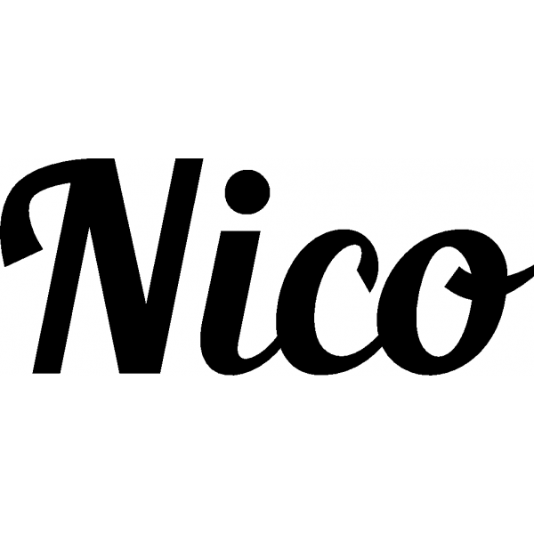 Nico - Schriftzug aus Buchenholz