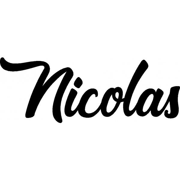 Nicolas - Schriftzug aus Buchenholz