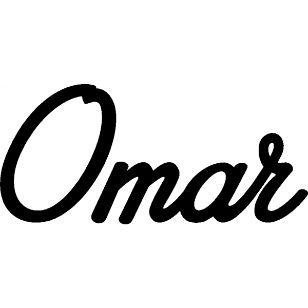 Omar - Schriftzug aus Buchenholz