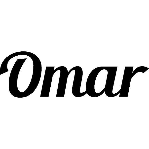 Omar - Schriftzug aus Buchenholz