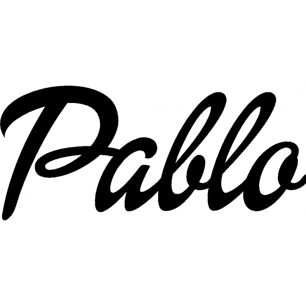 Pablo - Schriftzug aus Buchenholz