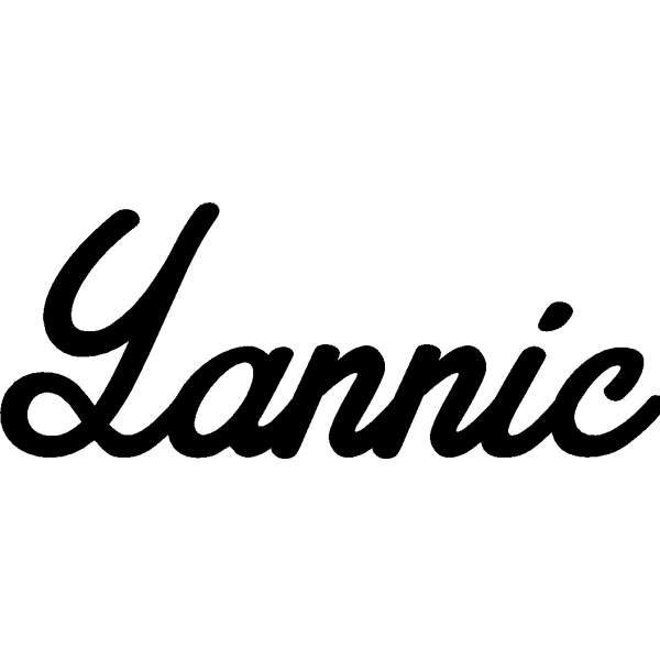 Yannic - Schriftzug aus Buchenholz