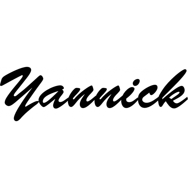 Yannick - Schriftzug aus Buchenholz