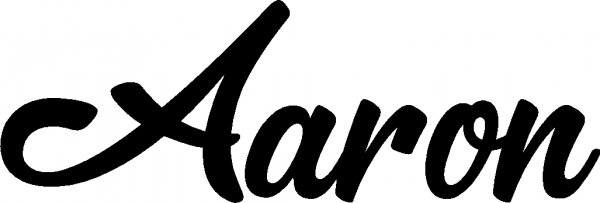 Aaron - Schriftzug aus Eichenholz