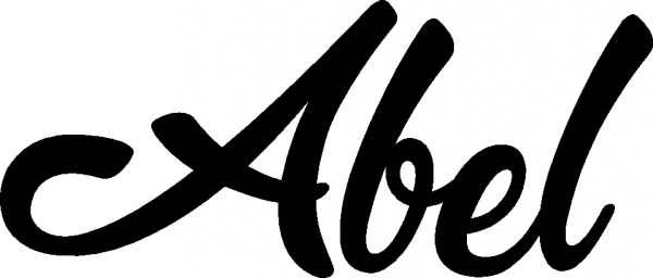 Abel - Schriftzug aus Eichenholz