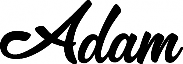 Adam - Schriftzug aus Eichenholz