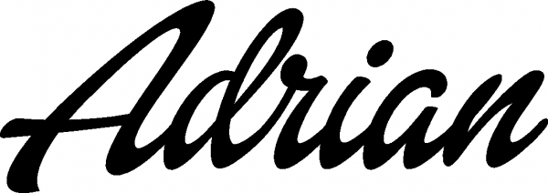 Adrian - Schriftzug aus Eichenholz