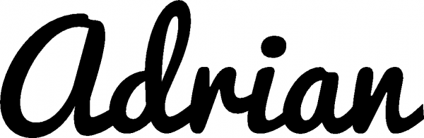 Adrian - Schriftzug aus Eichenholz
