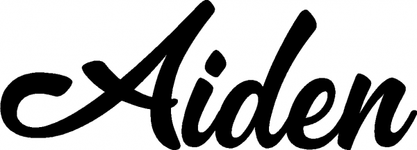 Aiden - Schriftzug aus Eichenholz