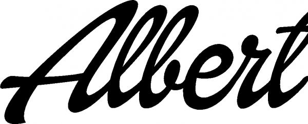 Albert - Schriftzug aus Eichenholz