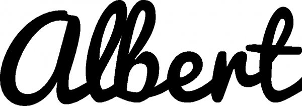 Albert - Schriftzug aus Eichenholz