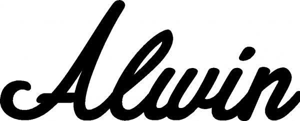 Alwin - Schriftzug aus Eichenholz