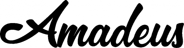Amadeus - Schriftzug aus Eichenholz