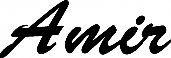 Amir - Schriftzug aus Eichenholz