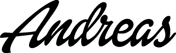 Andreas - Schriftzug aus Eichenholz