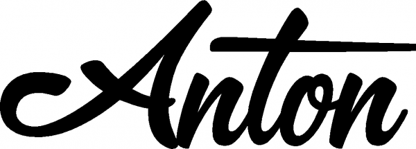 Anton - Schriftzug aus Eichenholz