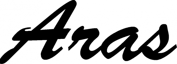 Aras - Schriftzug aus Eichenholz