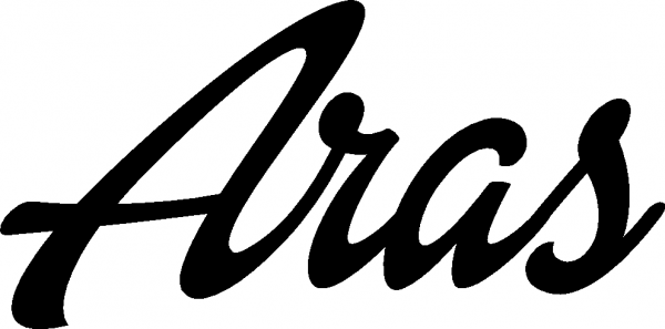 Aras - Schriftzug aus Eichenholz