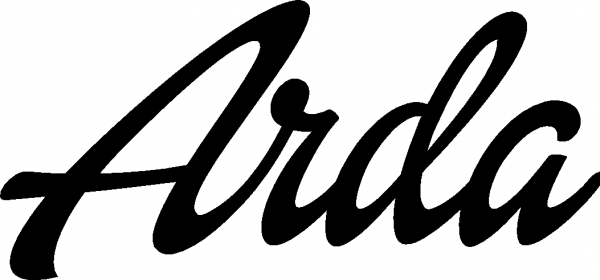 Arda - Schriftzug aus Eichenholz