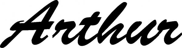 Arthur - Schriftzug aus Eichenholz