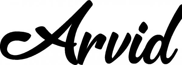 Arvid - Schriftzug aus Eichenholz