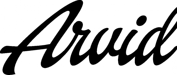 Arvid - Schriftzug aus Eichenholz