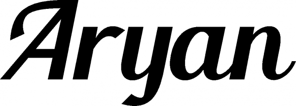 Aryan - Schriftzug aus Eichenholz