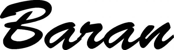 Baran - Schriftzug aus Eichenholz
