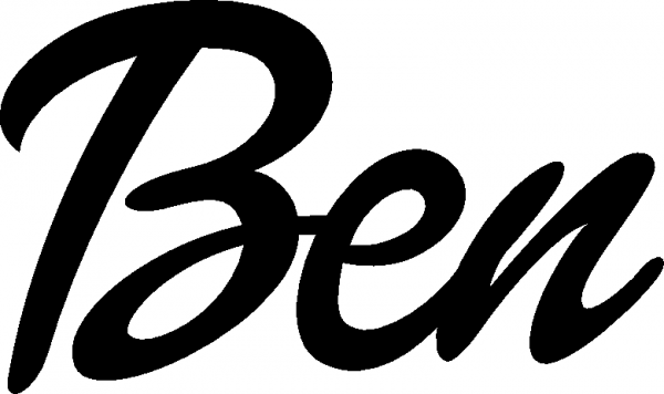 Ben - Schriftzug aus Eichenholz