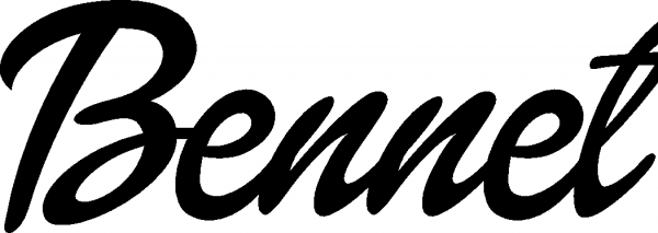 Bennet - Schriftzug aus Eichenholz