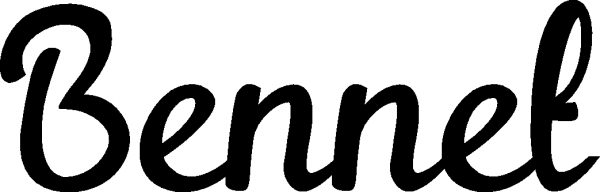 Bennet - Schriftzug aus Eichenholz