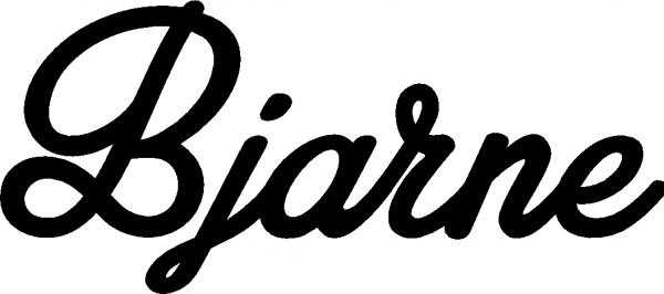 Bjarne - Schriftzug aus Eichenholz