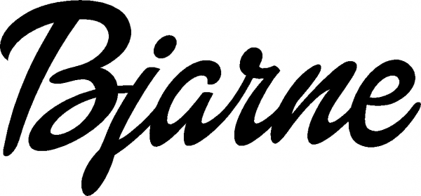 Bjarne - Schriftzug aus Eichenholz