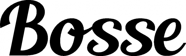 Bosse - Schriftzug aus Eichenholz